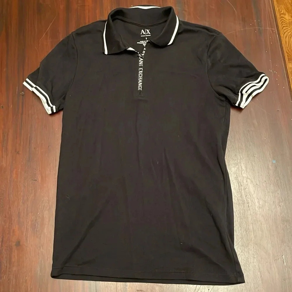 Armani Exchange black polo size S